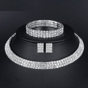 Silver-Color-Circle-Crystal-Bridal-Jewelry-Sets-African-